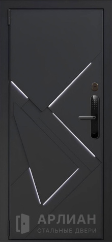 Фото №2 «Коричневая входная железная дверь в квартиру с отделкой ламинатом №3»